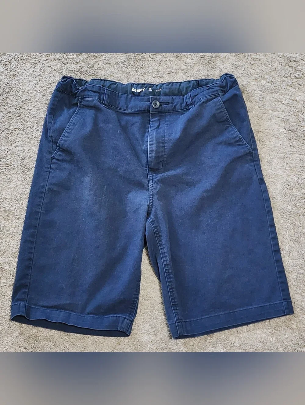 Boys Size 16 Plus Adjustable Built In Flex Navy Uniform Shorts (x2), Old Navy